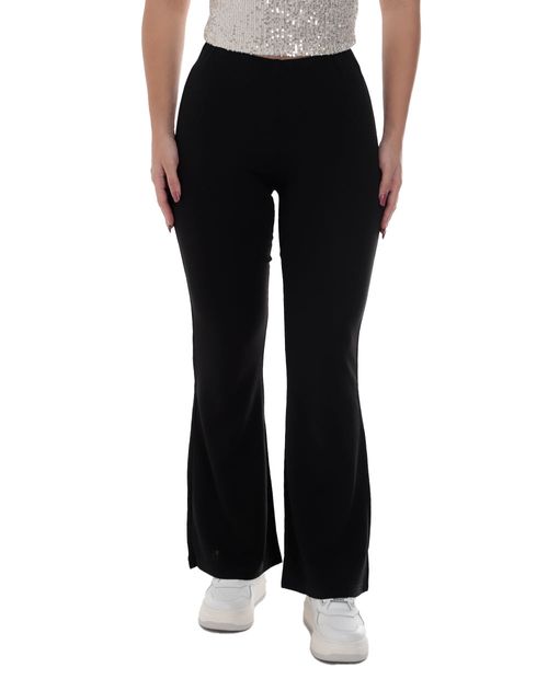 Pantalón Orange flare negro de cintura alta para mujer