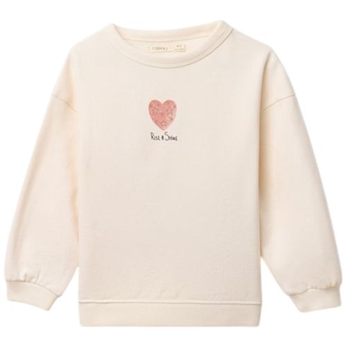 Sudadera beige con estampado para niña