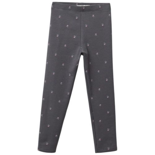 Leggings gris estampados para niña