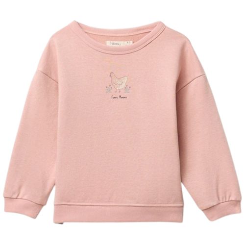 Sudadera rosada estampado para niña