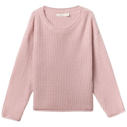 Suéter rosado tejido para niña