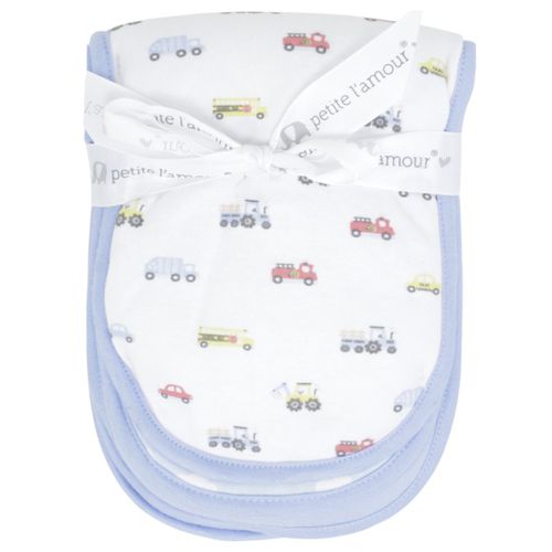Set de 3 saliveros multicolor estampados para bebé