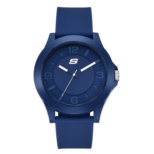 Reloj Skechers análogo con correa de silicón azul para hombre