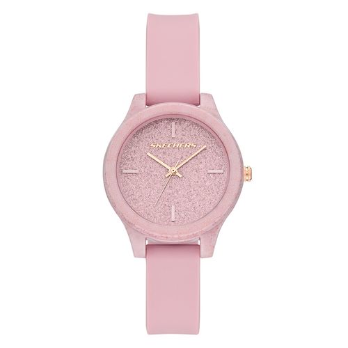 Reloj Skechers análogo con correa de silicón color rosada para mujer