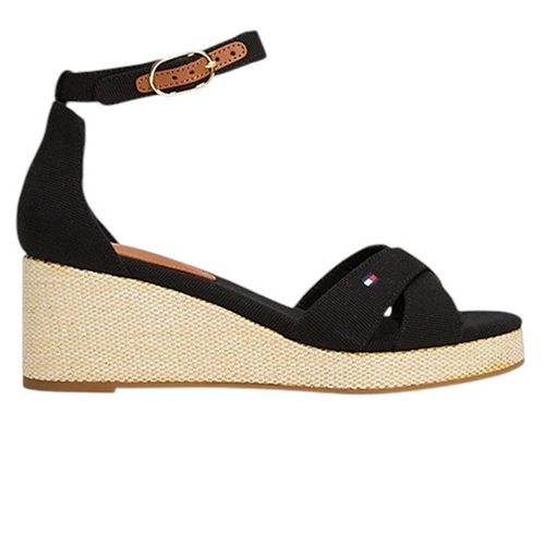 Sandalia casual Tommy Hilfiger color negro para mujer