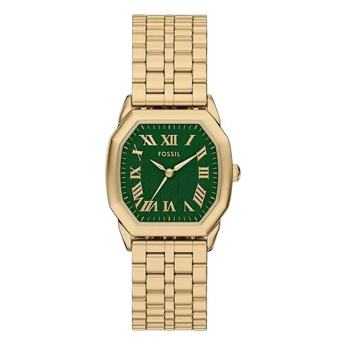 Reloj Fossil análogo de acero inoxidable dorado para mujer