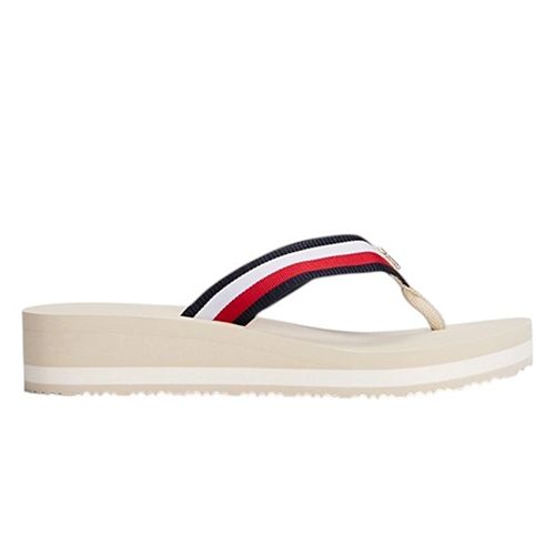 Sandalia de playa Tommy Hilfiger Corp color nude para mujer