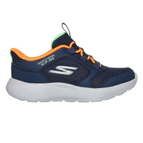 Zapato deportivo casual Skechers azul para bebé niño