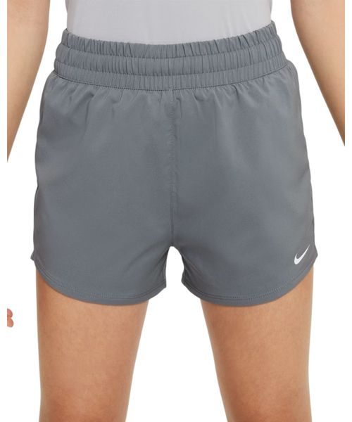 Short deportivo Nike Dri-FIT Swoosh gris para mujer