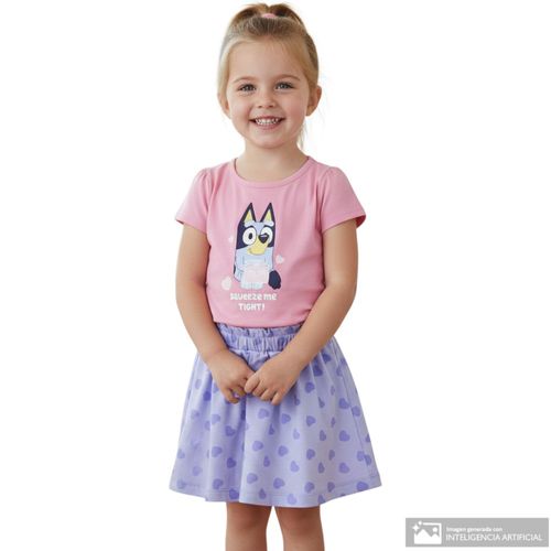Conjunto bicolor de Bluey para niña