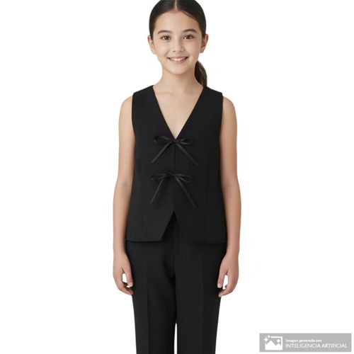 Chaleco negro para niña