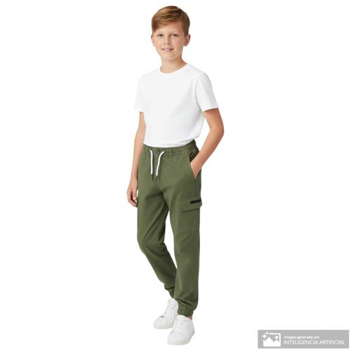 Pantalón verde cargo para niño