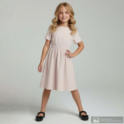 Vestido rosado para niña