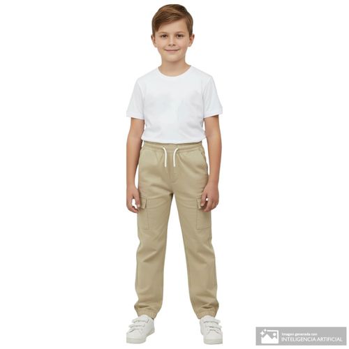 Pantalón beige cargo para niño