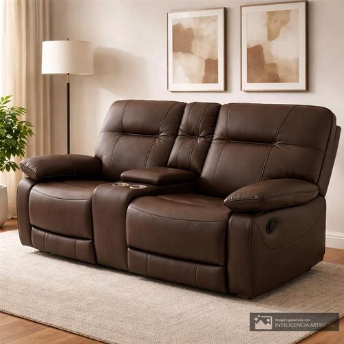 Love seat reclinable con consola Colombo