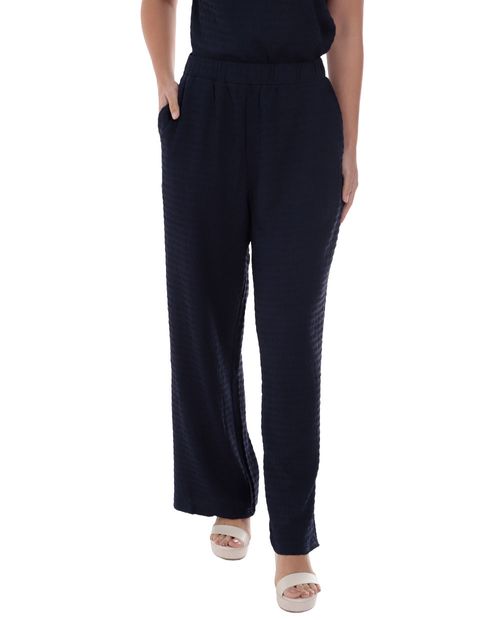 Pantalón Sabrina straight azul de cintura alta para mujer