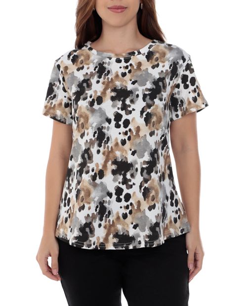 Camiseta Nicolle estampada manga corta para mujer