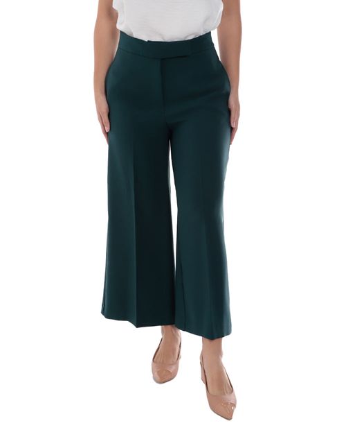 Pantalón Sabrina wide leg verde de cintura alta para mujer