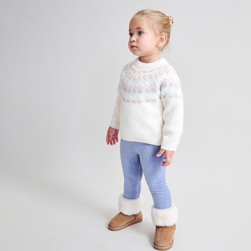 Pantalón azul legging para bebé niña