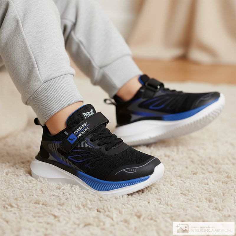 No.5 Zapato deportivo casual Everlast negro para niño - Siman Costa Rica