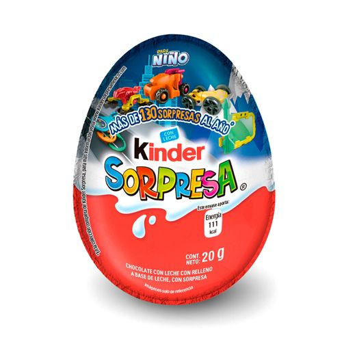 Chocolate Kinder Sorpresa niño