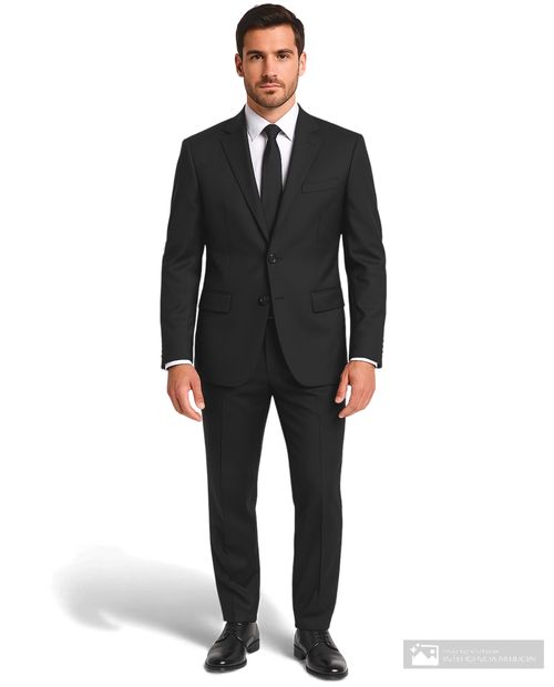 Traje Nautica slim fit negro sólido para hombre