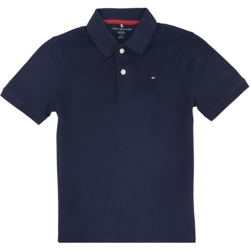 Camisa azul tipo polo para niño