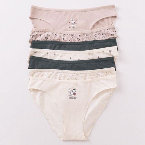 Set de 7 bikinis Women Secret estampado de Snoopy de cintura corta para mujer