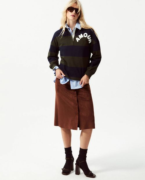 Suéter Sfera pull over rayado para mujer