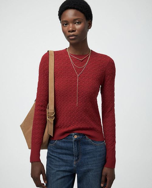Suéter Sfera pull over rojo para mujer