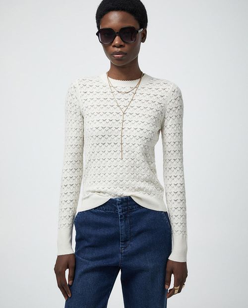 Suéter Sfera pull over blanco para mujer