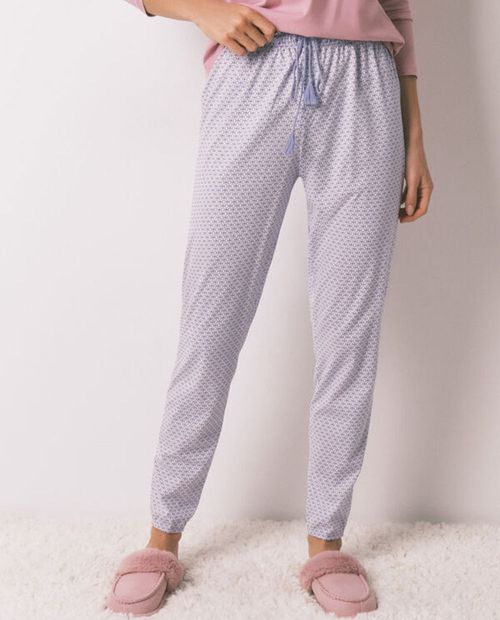 Pantalón de pijama Women Secret estampado de cintura alta para mujer
