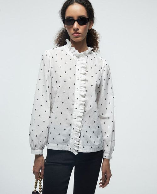 Blusa Sfera casual estampada manga larga para mujer