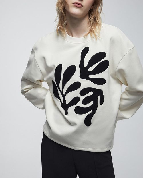 Suéter Sfera pull over blanco para mujer