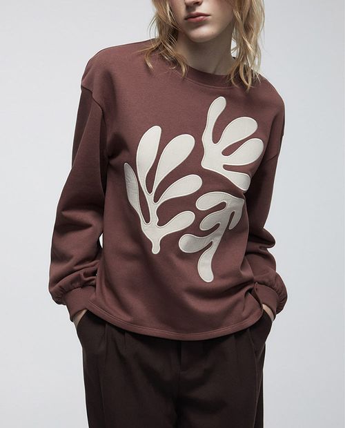 Suéter Sfera pull over café para mujer