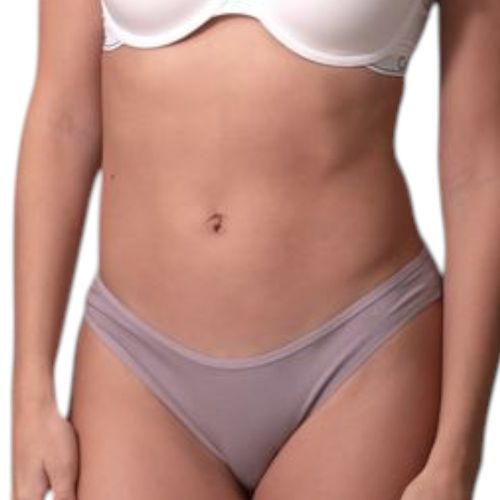 Bikini Calvin Klein morado de cintura corta para mujer