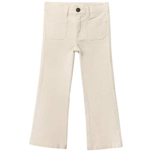 Pantalón ivory sólido para niña
