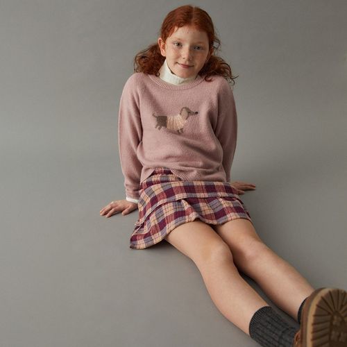 Suéter rosado con estampado para niña