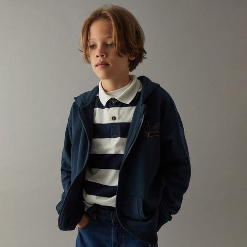 Camisa polo bicolor rayada para niño