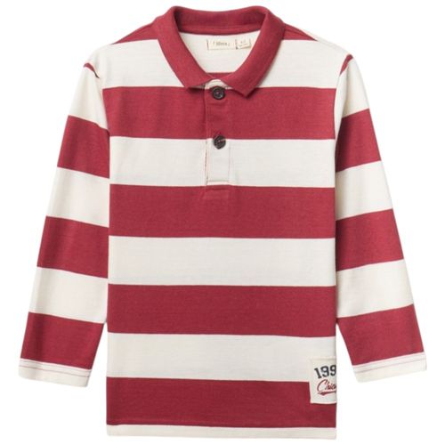 Camisa polo bicolor rayada para niño