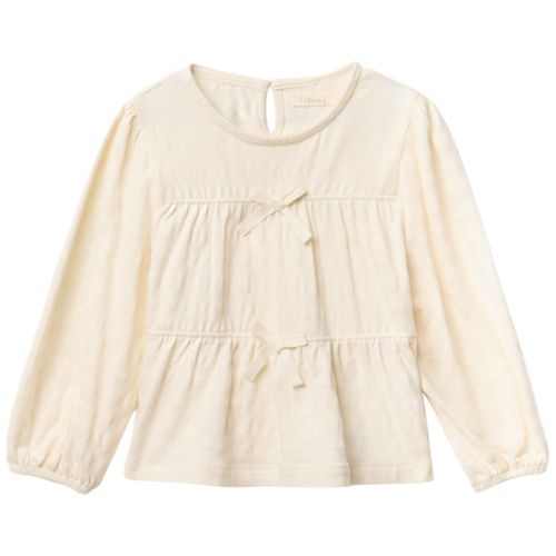 blusa beige solida para niña