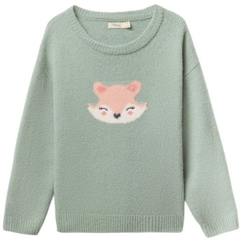 Suéter verde con estampado para niña
