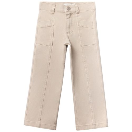 Pantalón wide leg beige para niña