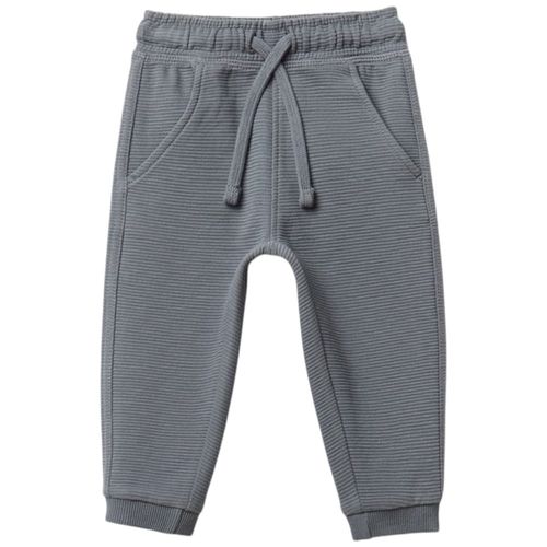 Pantalón jogger gris acanalado para bebé niño