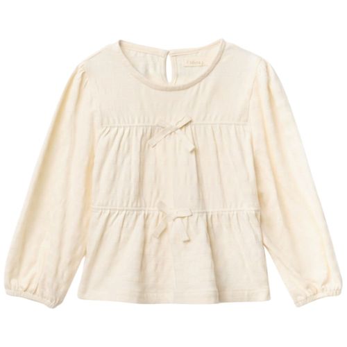 blusa beige solida para niña