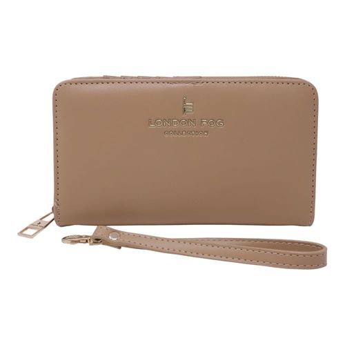 Billeteras zip around London Fog color nude para mujer