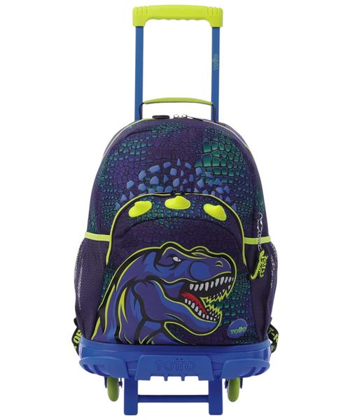 Mochila Totto con ruedas bomper Dino Rock grande