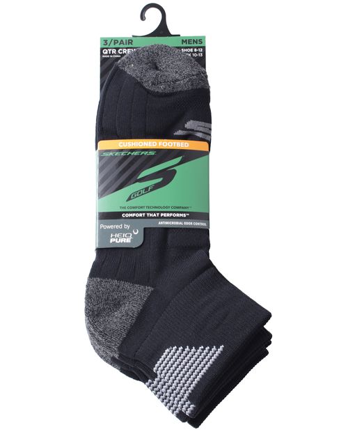 Pack de 3 pares de calcetines quarter Skechers texturizados para hombre