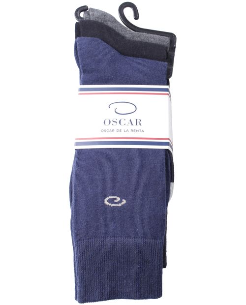 Pack de 3 calcetines crew Oscar de la Renta multicolor para hombre