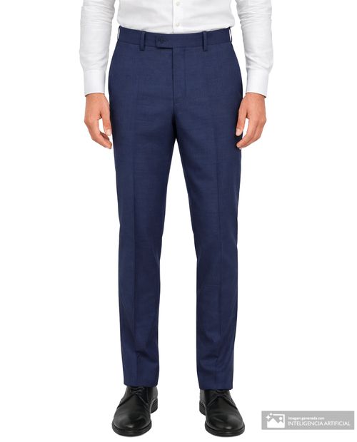 Pantalón formal Nautica azul navy heather para hombre